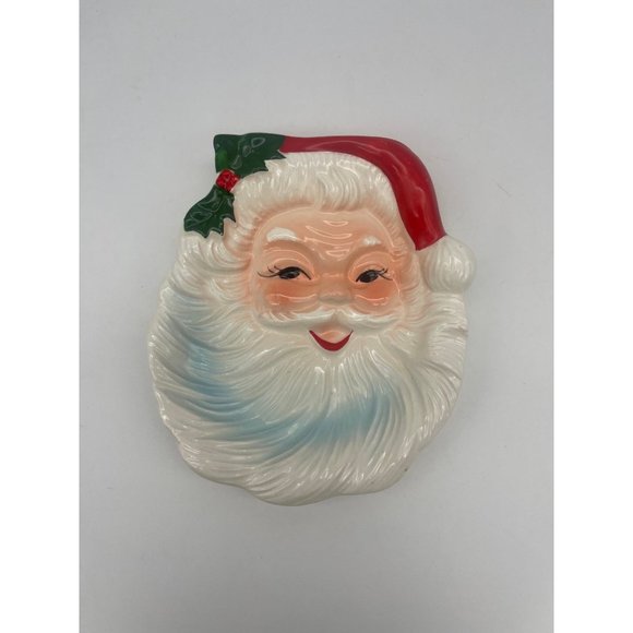 Unique Vintage Holiday Vintage Santa Face Wall Decor Spoon Rest